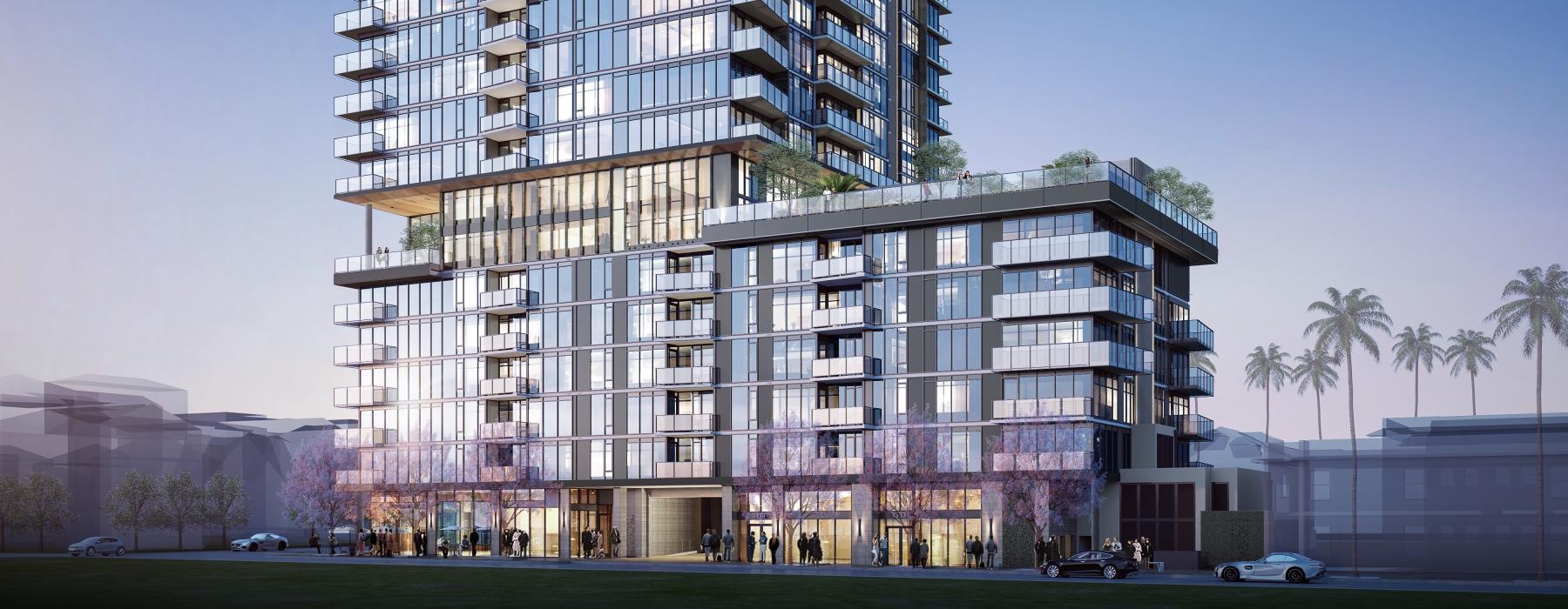 a tall building with many windows